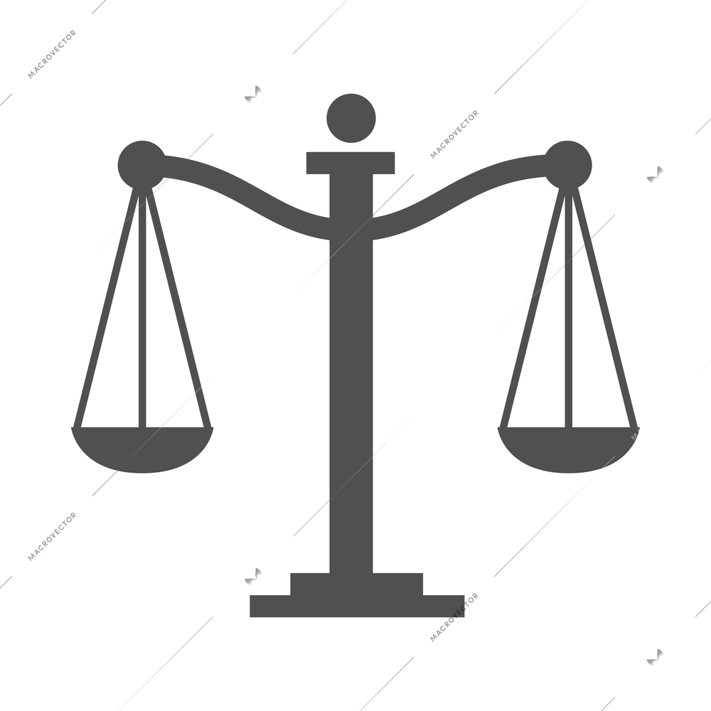 Law black composition with flat isolated legal justice legislation monochrome icon on blank background vector illustration