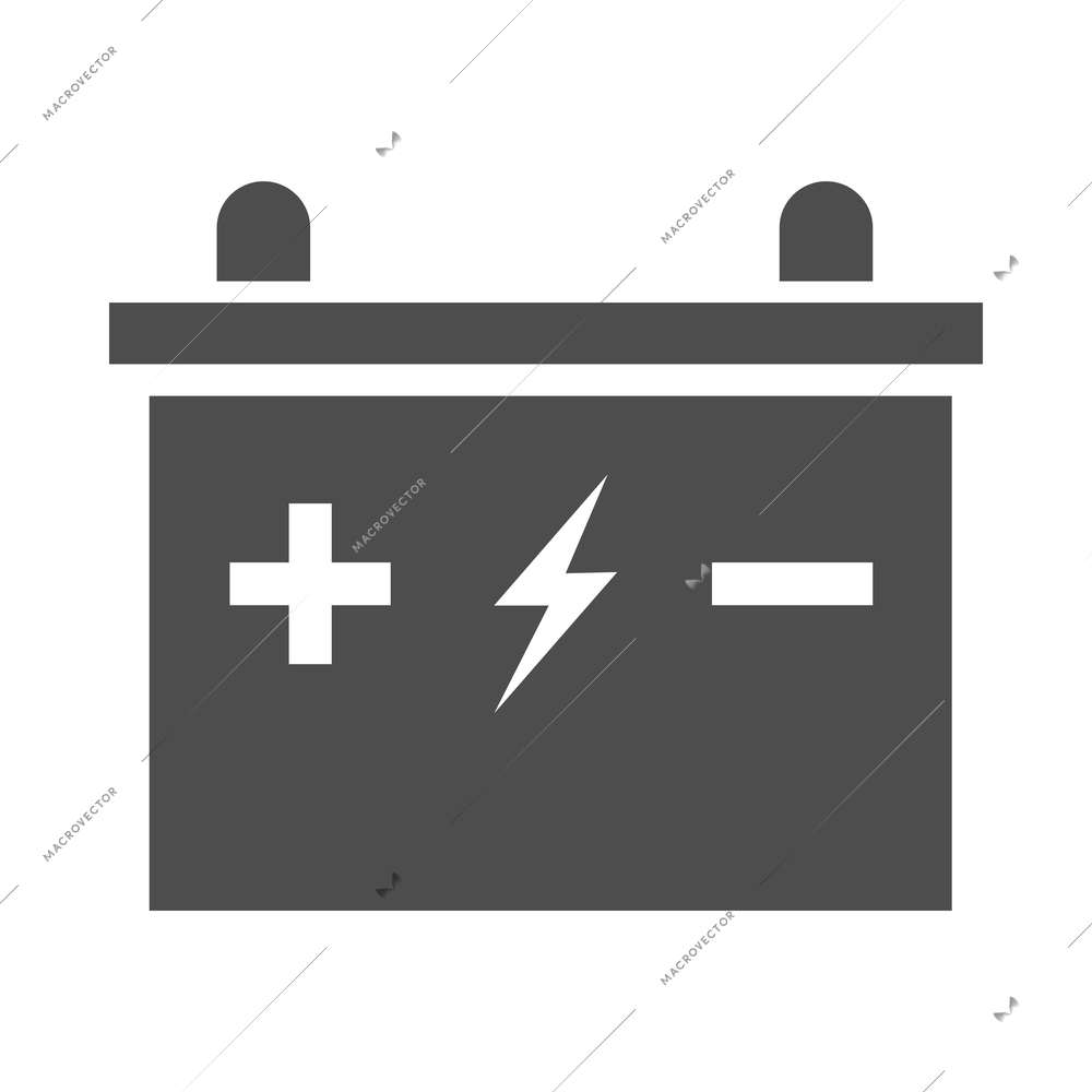 Auto service black composition with monochrome car maintenance icon on blank background vector illustration