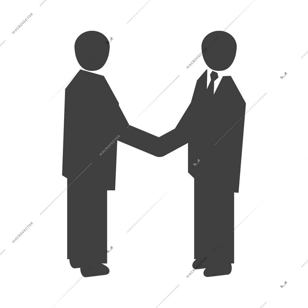 Business meet black composition with isolated monochrome image of work communication meeting vector illustration