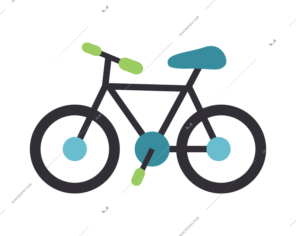 Bicycle composition with isolated colorful cycling equipment icon on blank background vector illustration