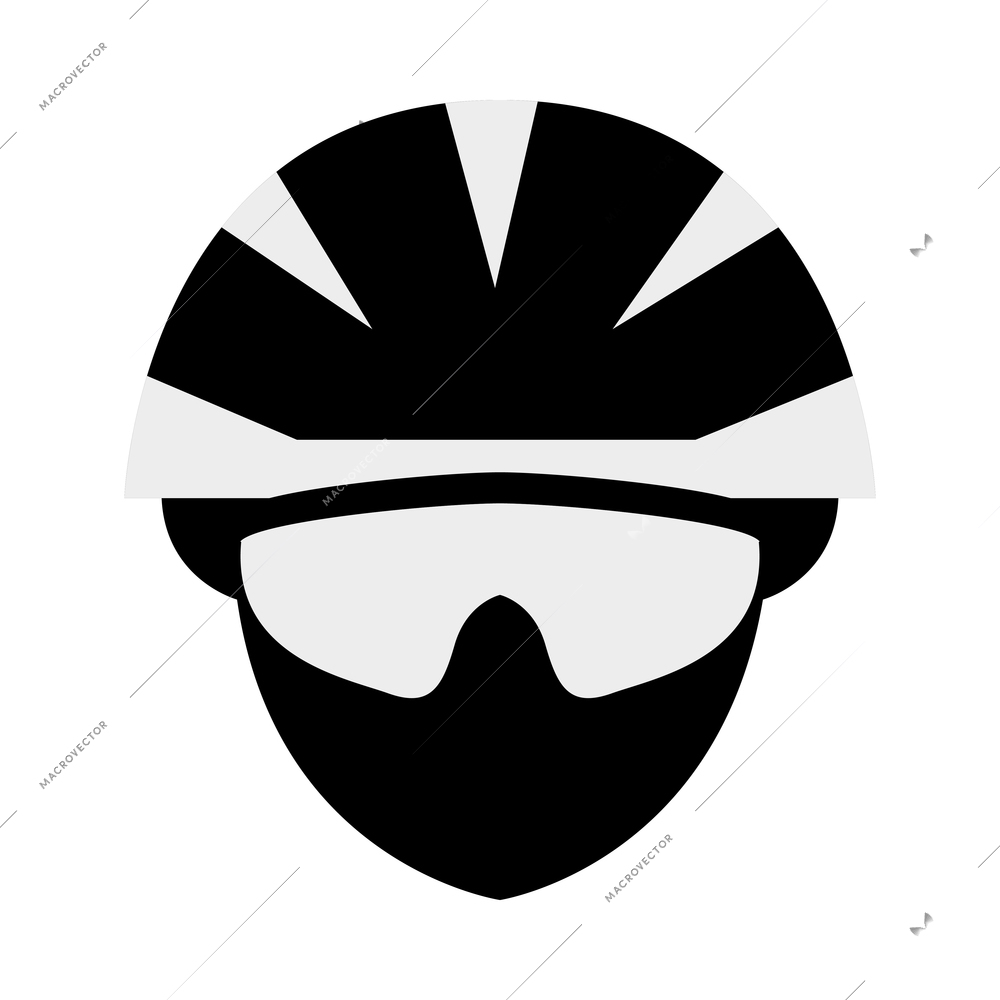 Bicycle composition with black and white isolated cycling icon on blank background vector illustration