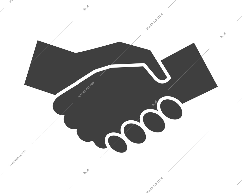 Business meet black composition with isolated monochrome image of work communication meeting vector illustration