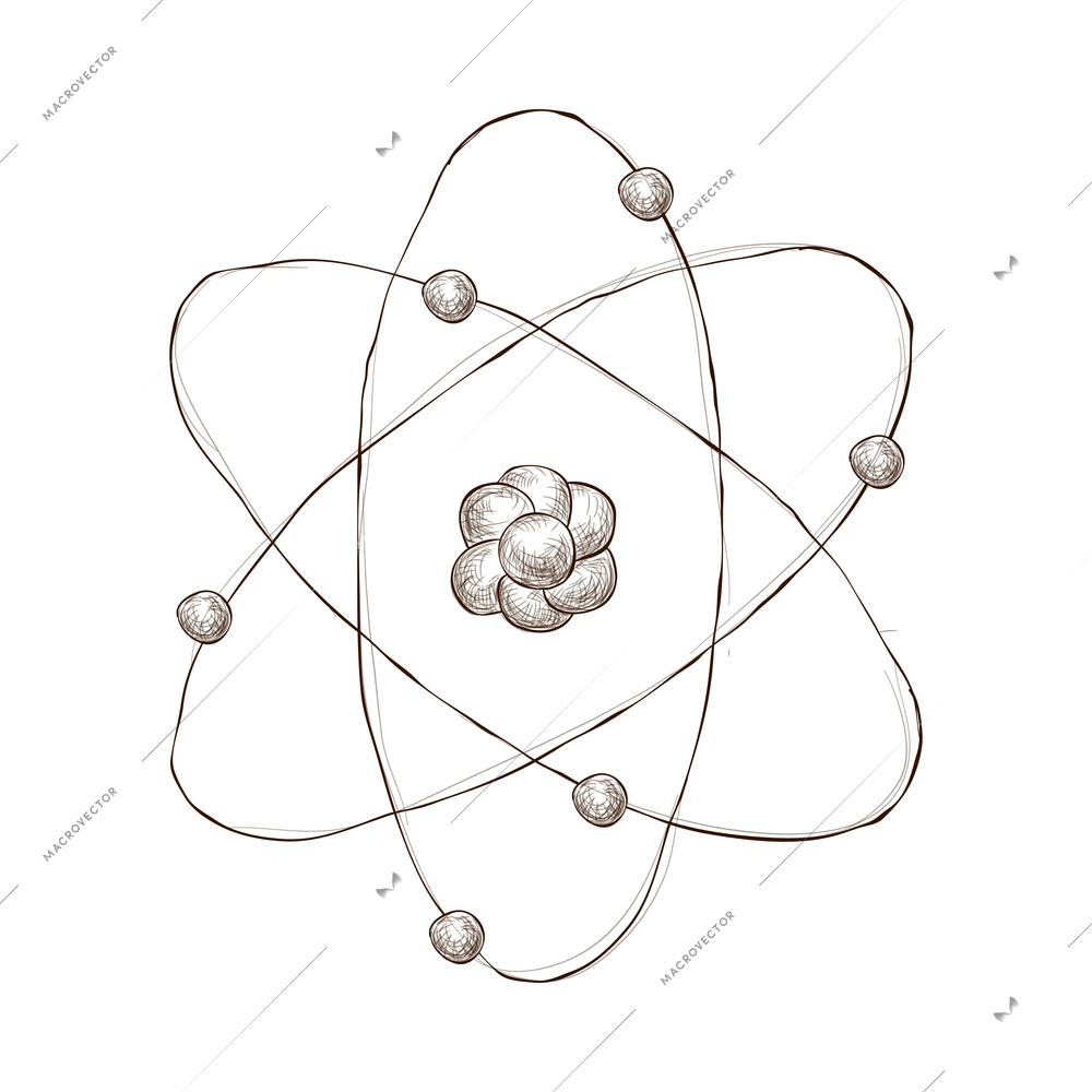 Science composition with isolated monochrome sketch style doodle icon on blank background vector illustration