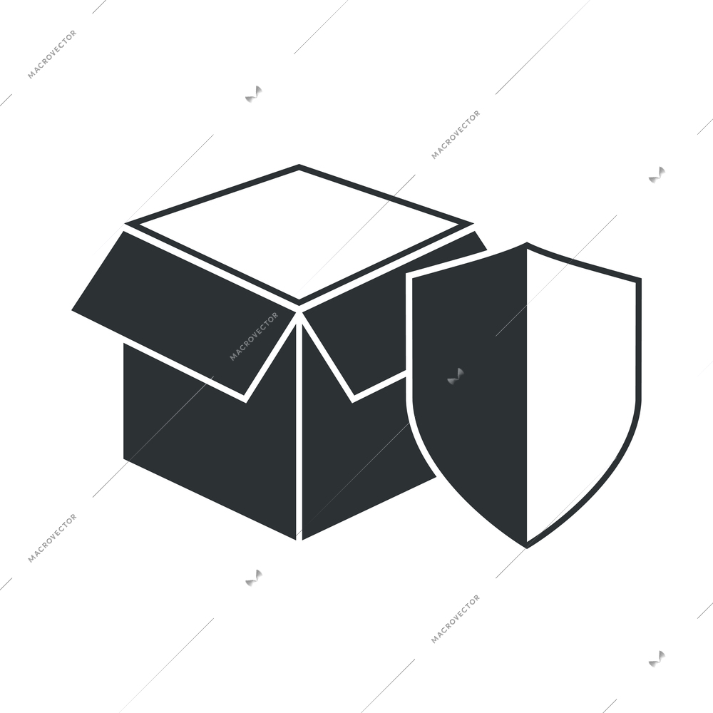 Logistic black composition with monochrome delivery service shipping icon vector illustration