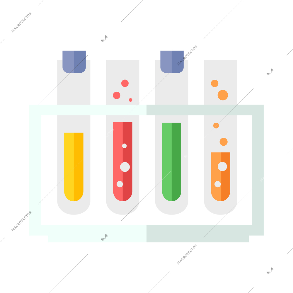 Science laboratory equipment composition with isolated color icon on blank background vector illustration