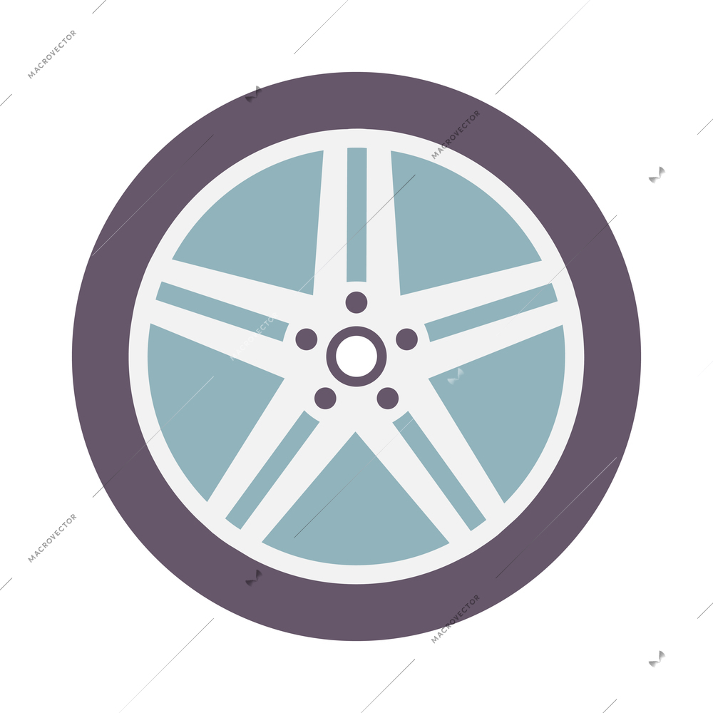 Auto service color composition with isolated car maintenance icon on blank background vector illustration