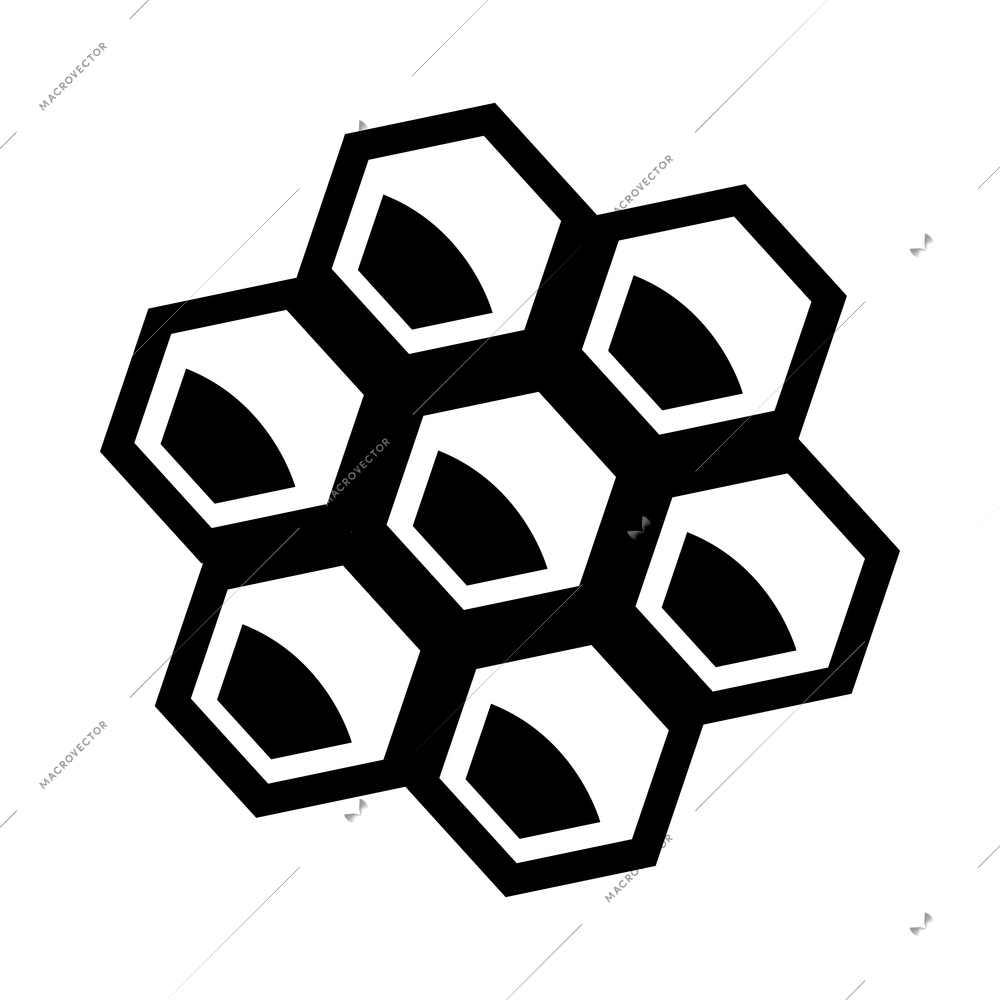 Honey composition with isolated black and white agriculture icon on blank background vector illustration