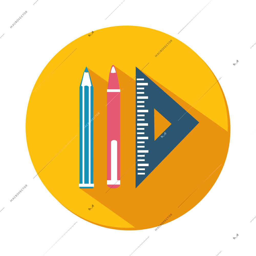 Education composition with colorful circle icon of knowledge supply isolated on blank background vector illustration