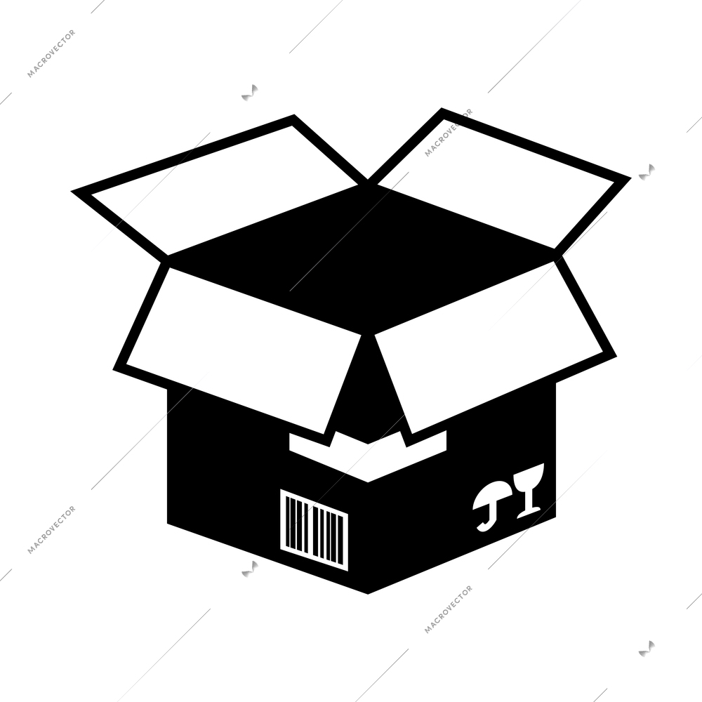 Logistic monochrome composition with isolated black and white icon of global delivery service vector illustration
