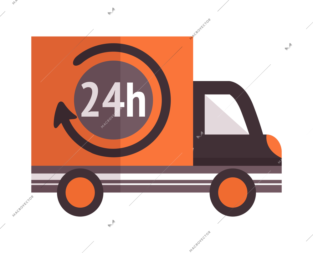 Logistic color composition with isolated shipping icon of global delivery service vector illustration