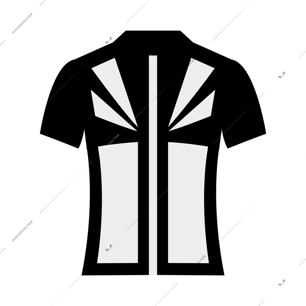 Bicycle composition with black and white isolated cycling icon on blank background vector illustration