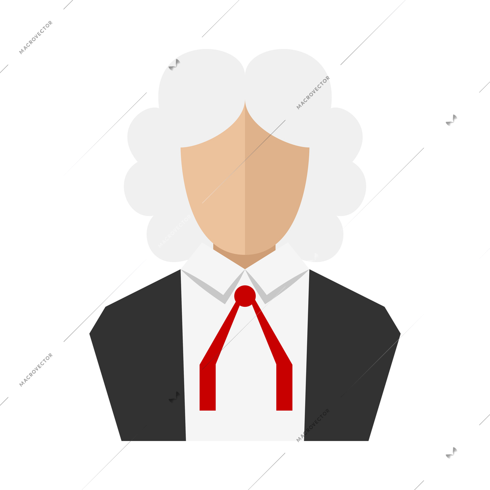 Law composition with flat isolated legal justice legislation colorful icon on blank background vector illustration