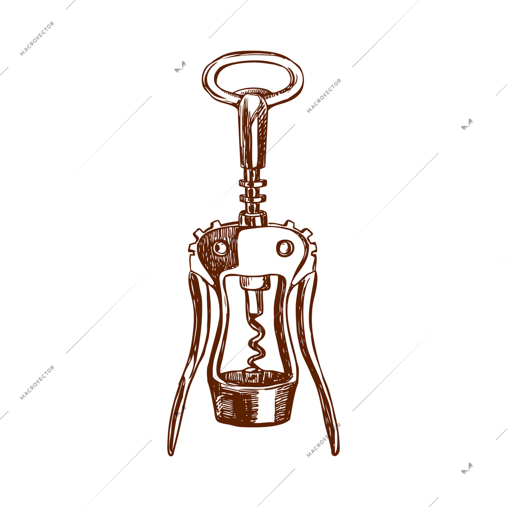 Wine sketch composition with vintage hand drawn style monochrome image vector illustration