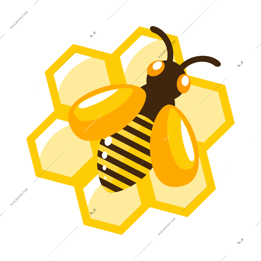 Honey composition with isolated coloful agriculture product icon on blank background vector illustration