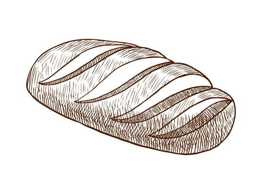 Pastry sketch composition with doodle hand drawn style image with cross hatching vector illustration