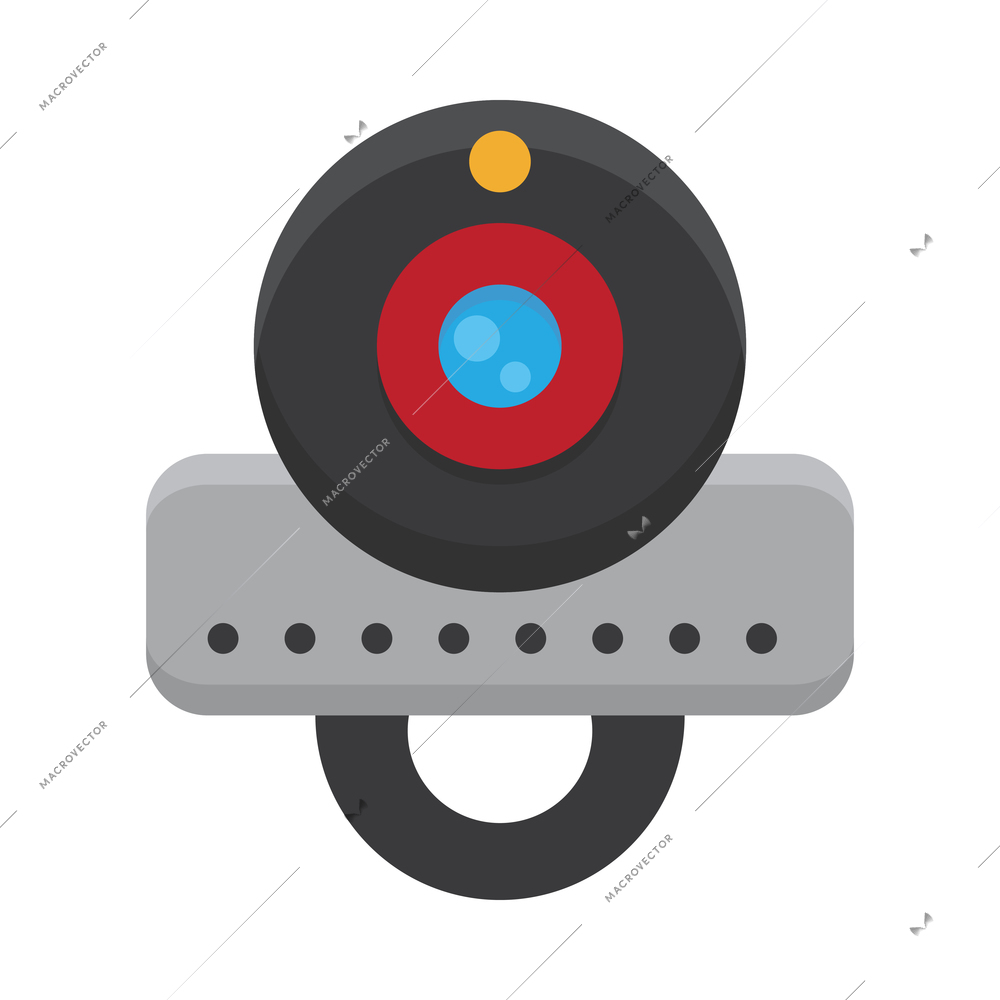 Social media composition with colorful isolated communication icon for internet application vector illustration