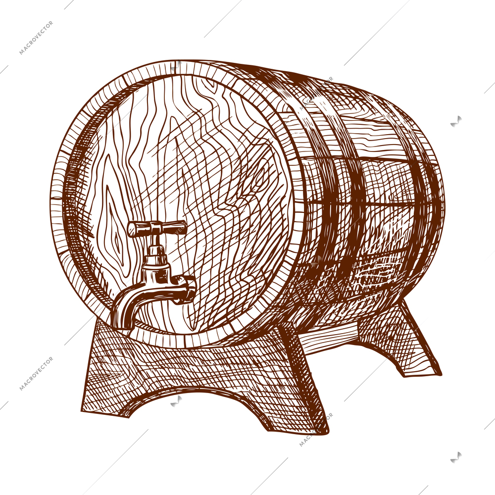 Wine sketch composition with vintage hand drawn style monochrome image vector illustration