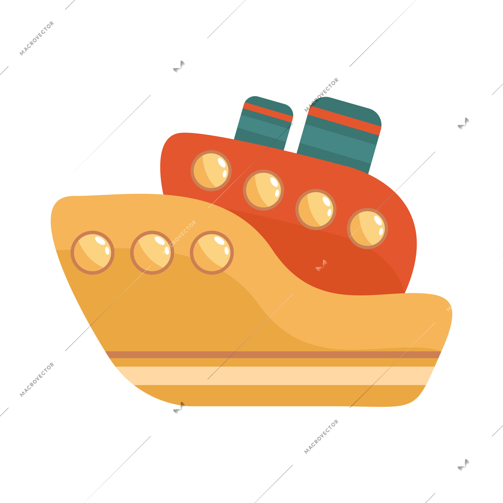 Transport toy composition with isolated color icon of childish toy on blank background vector illustration