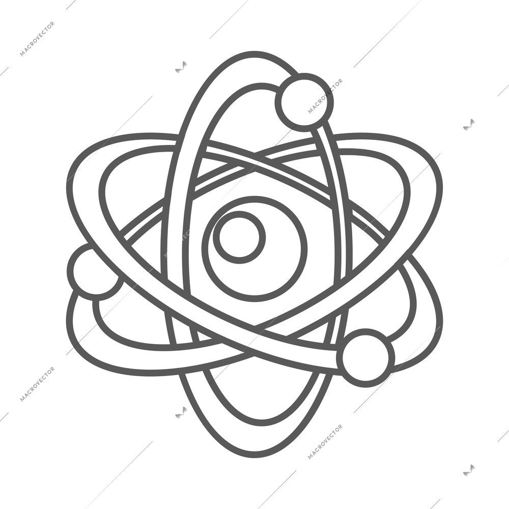 Science outline composition with isolated contour icon of physics and astronomy research supply vector illustration