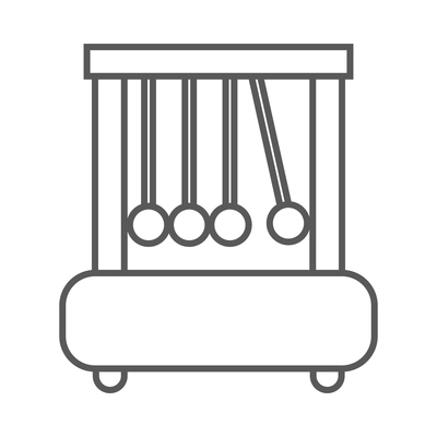 Science outline composition with isolated contour icon of physics and astronomy research supply vector illustration