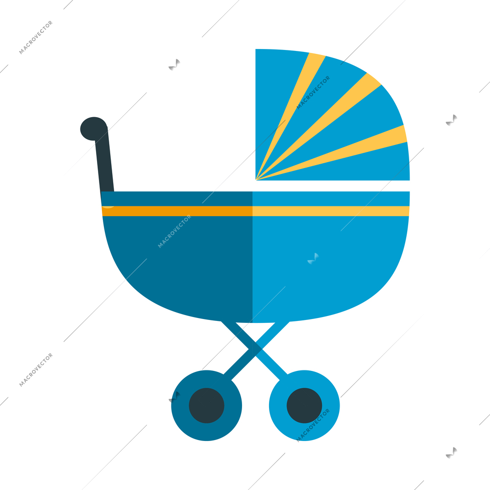 Child flat composition with isolated colorful baby related icon on blank background vector illustration