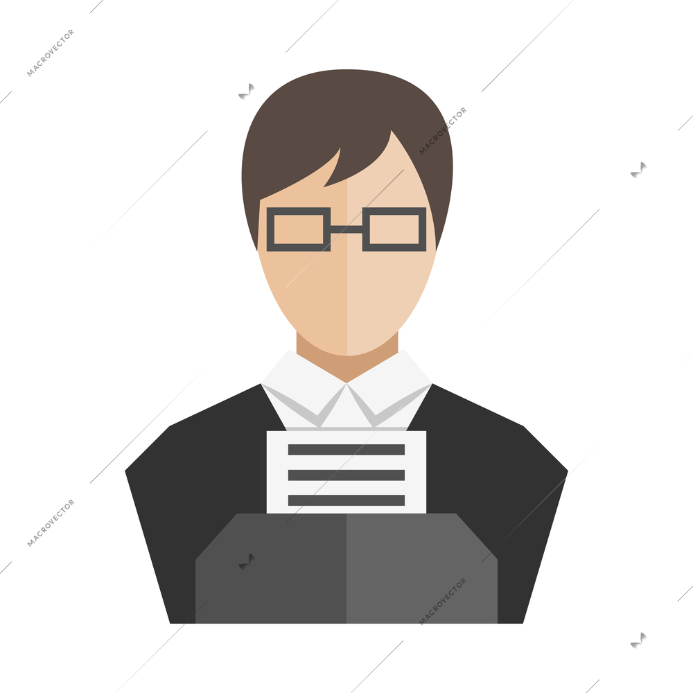 Law composition with flat isolated legal justice legislation colorful icon on blank background vector illustration