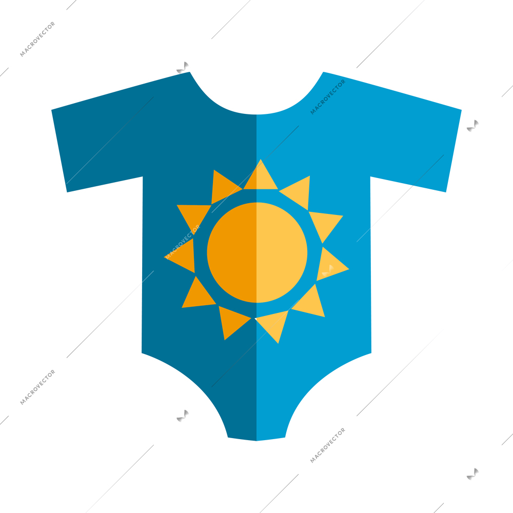 Child flat composition with isolated colorful baby related icon on blank background vector illustration