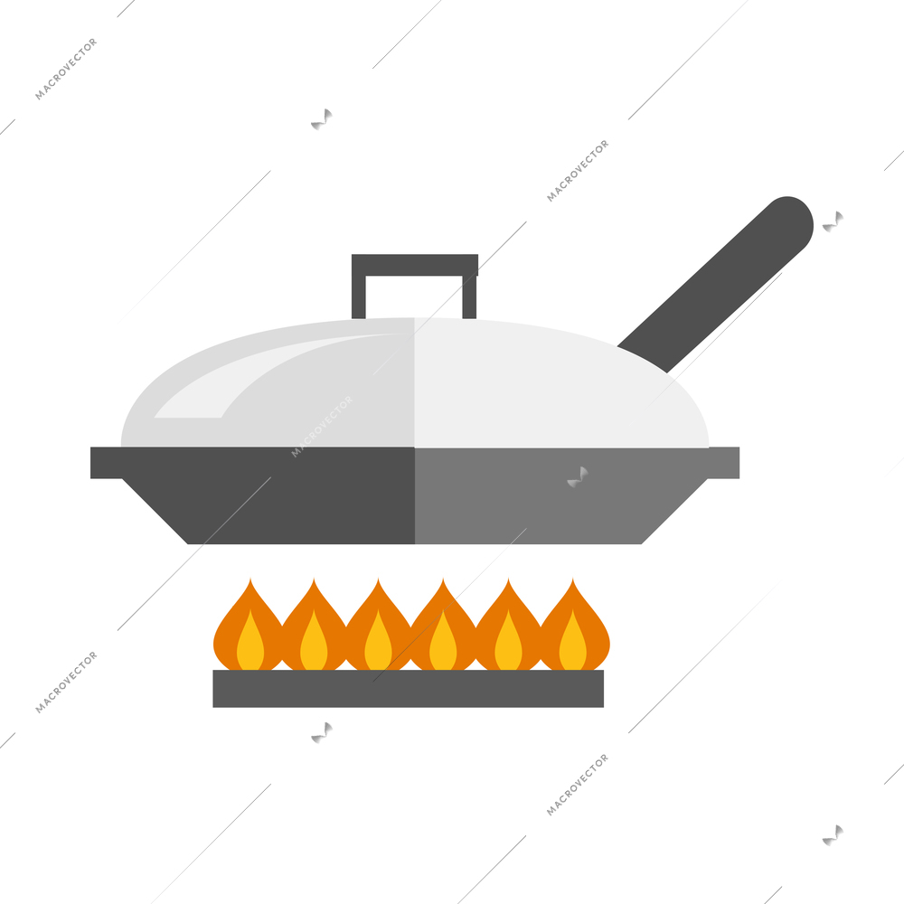 Cooking composition with isolated colorful kitchen and restaurant icon on blank background vector illustration