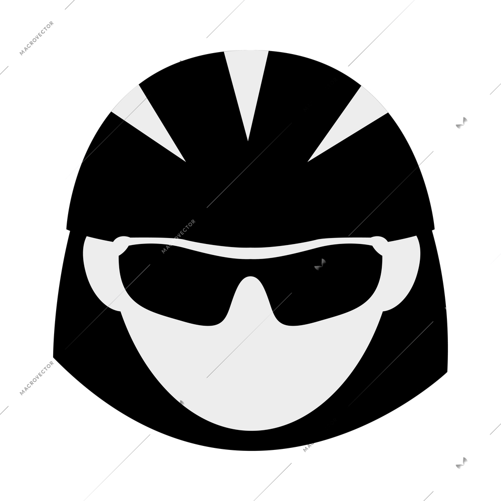 Bicycle composition with black and white isolated cycling icon on blank background vector illustration