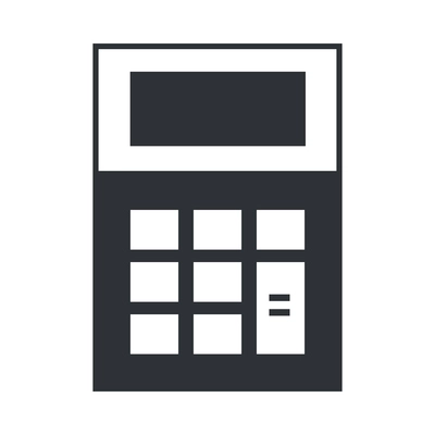 Education black composition with isolated monochrome icon of studying appliance vector illustration