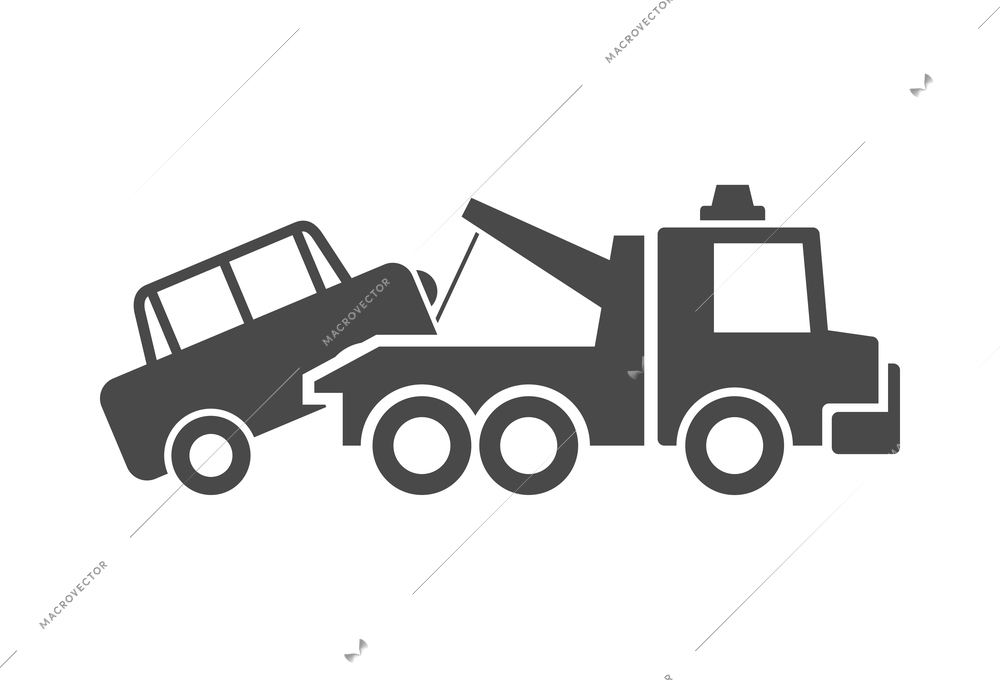 Car crash composition with cartoon black icon of accidental event on blank background vector illustration