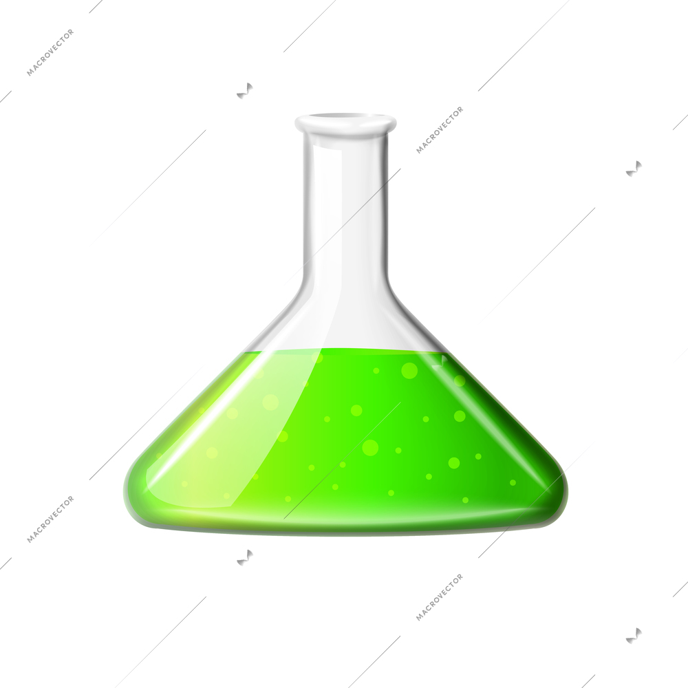 Science composition with realistic colorful icon on blank background vector illustration