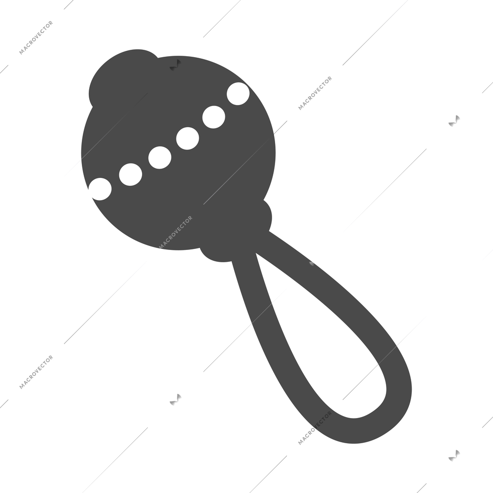 Baby child black composition with isolated monochrome icon on blank background vector illustration