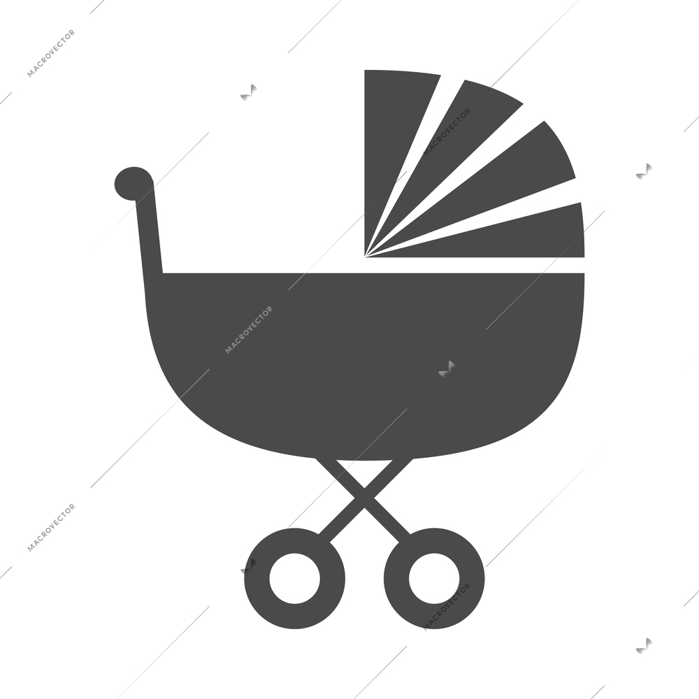 Baby child black composition with isolated monochrome icon on blank background vector illustration