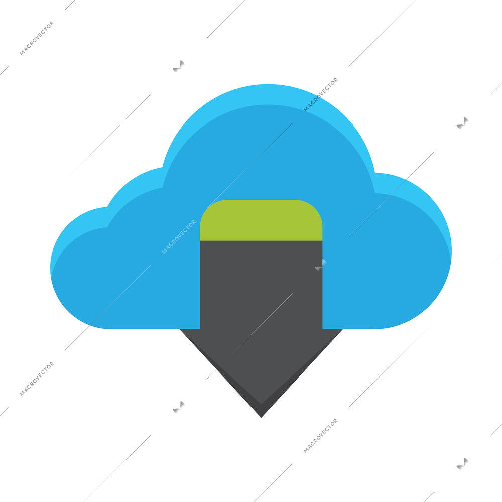 Social media composition with colorful isolated communication icon for internet application vector illustration