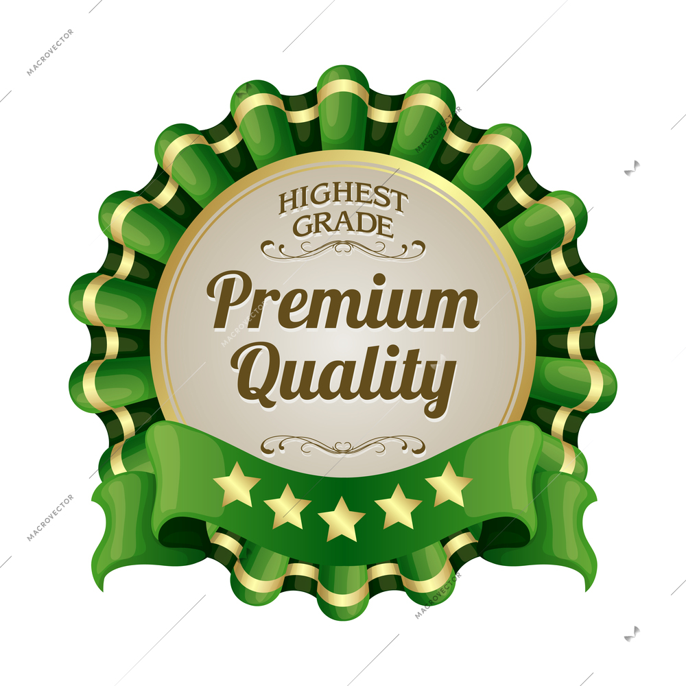 Ribbon label composition with isolated advertising sale best choice high quality premium class emblem vector illustration