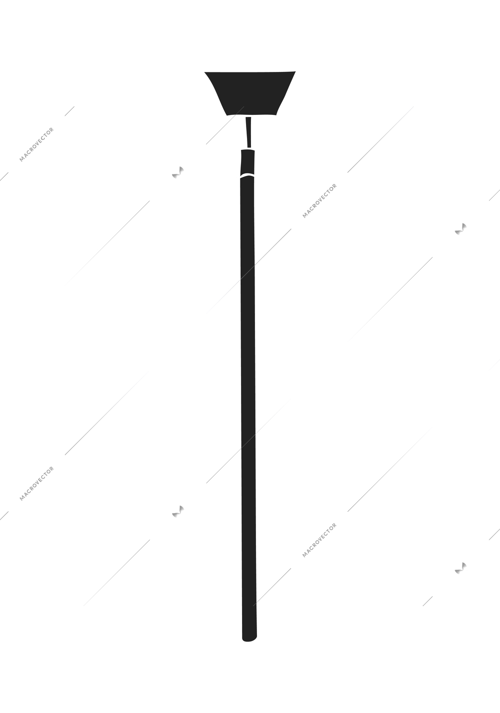 Garden tools composition with isolated black icon of gardening appliance on blank background vector illustration