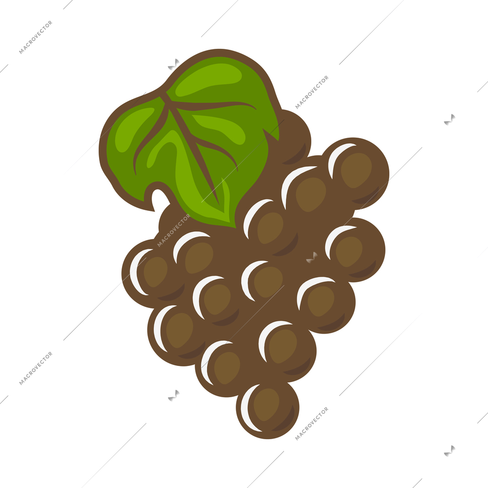 Farm composition with isolated brown colored farming image on blank background vector illustration