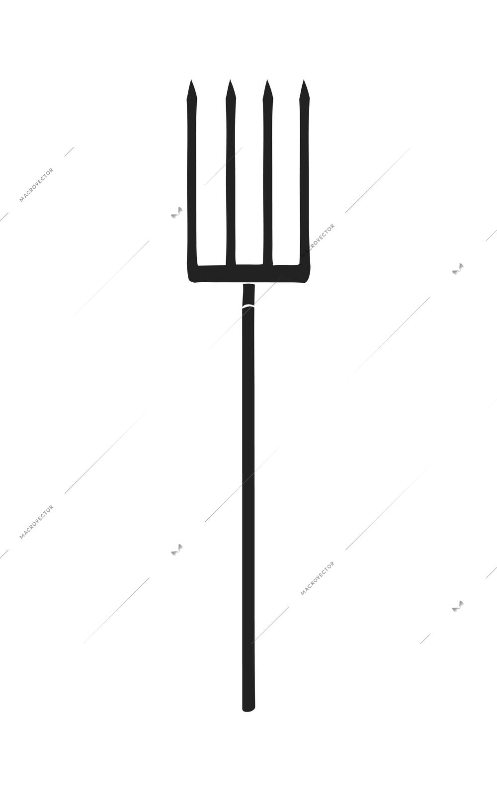 Garden tools composition with isolated black icon of gardening appliance on blank background vector illustration