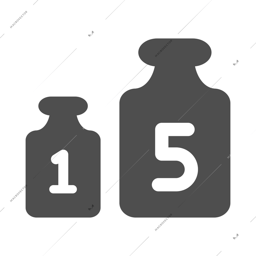 Scales weight composition with monochrome icon of measurement appliance isolated on blank background vector illustration