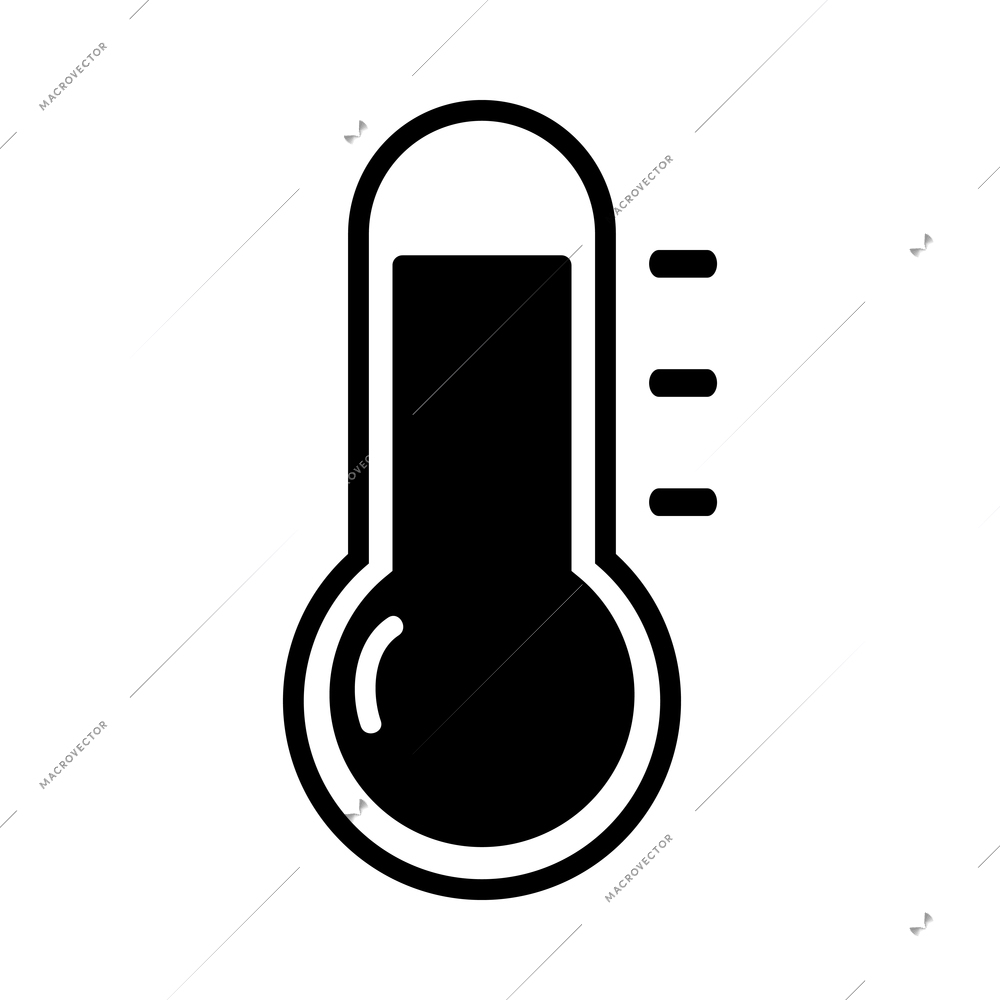 Weather black composition with monochrome forecast symbol pictogram isolated on blank background vector illustration