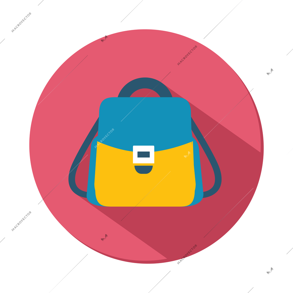 Education composition with colorful circle icon of knowledge supply isolated on blank background vector illustration