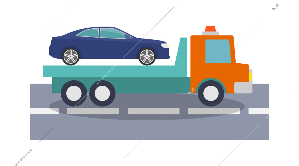 Car crash composition with colorful view of accidental event on blank background vector illustration