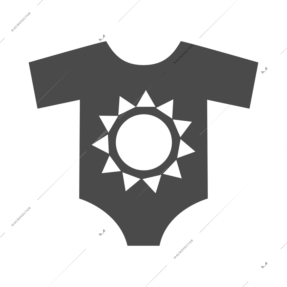 Baby child black composition with isolated monochrome icon on blank background vector illustration