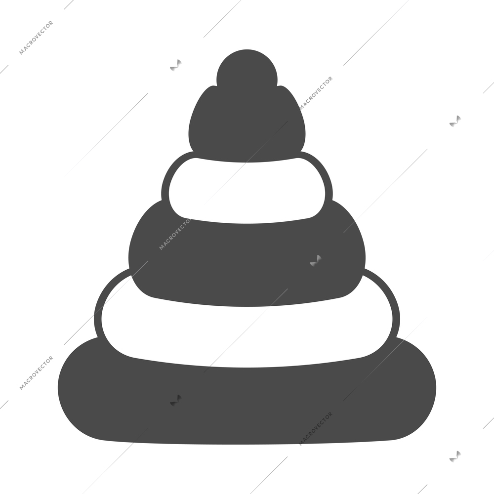 Baby child black composition with isolated monochrome icon on blank background vector illustration