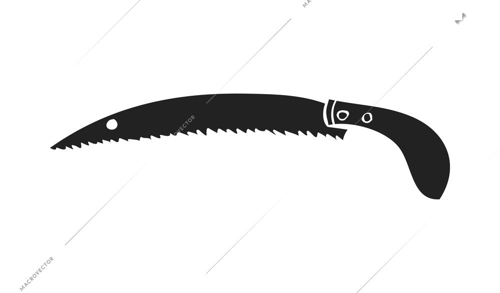 Garden tools composition with isolated black icon of gardening appliance on blank background vector illustration