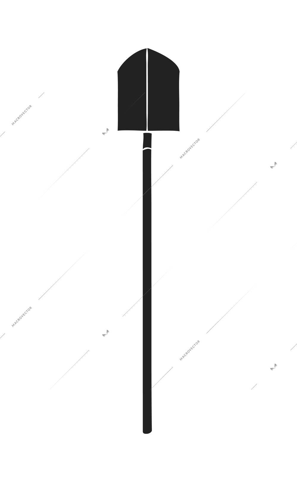 Garden tools composition with isolated black icon of gardening appliance on blank background vector illustration