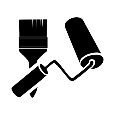 Tools black composition with isolated monochrome silhouette image of maintenance repair instrument vector illustration