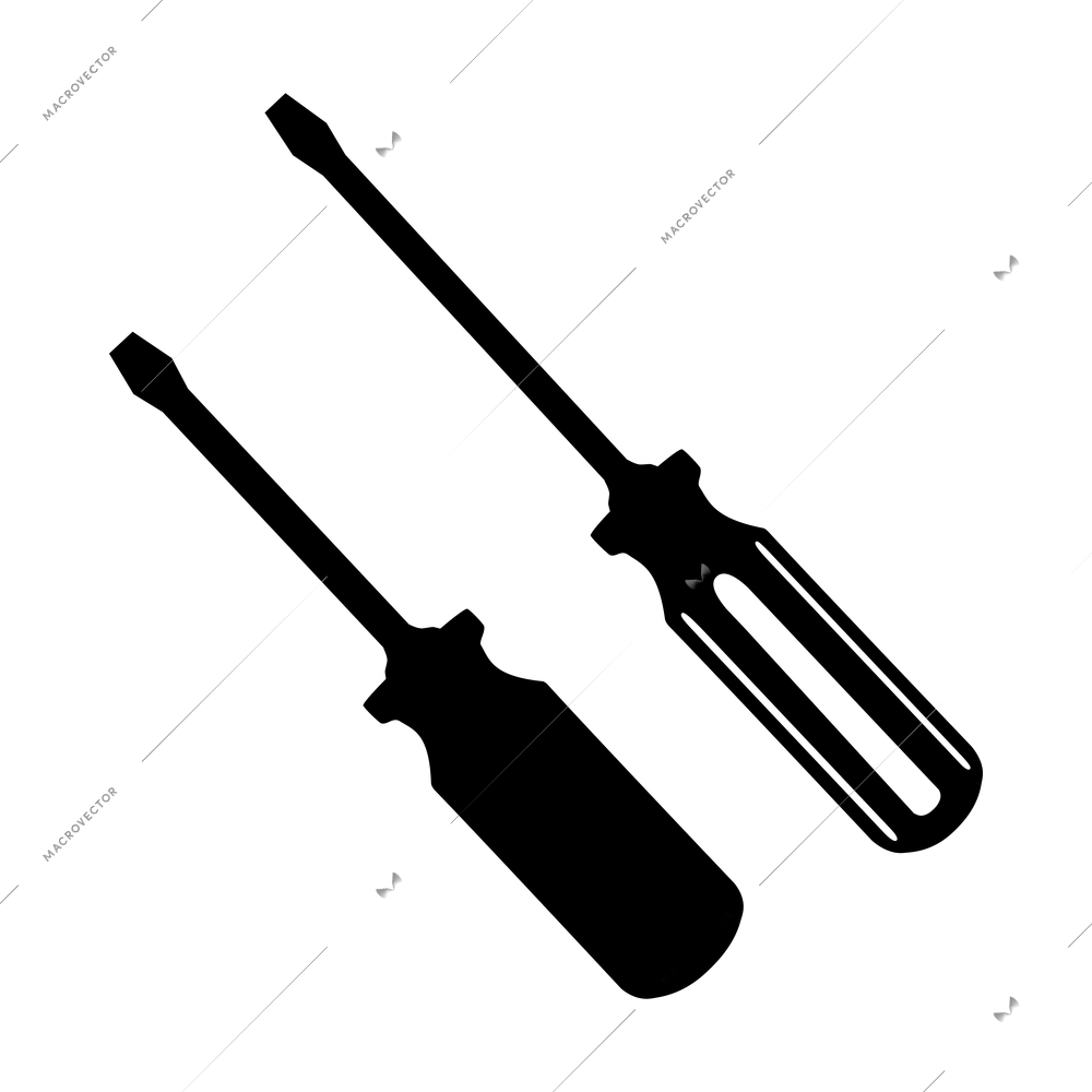 Tools black composition with isolated monochrome silhouette image of maintenance repair instrument vector illustration