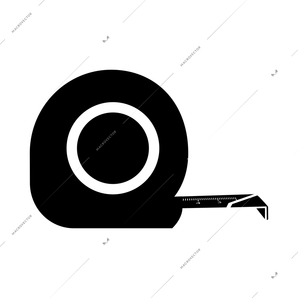 Tools black composition with isolated monochrome silhouette image of maintenance repair instrument vector illustration